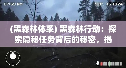 (黑森林体系) 黑森林行动：探索隐秘任务背后的秘密，揭露其神秘面纱的全新视角。